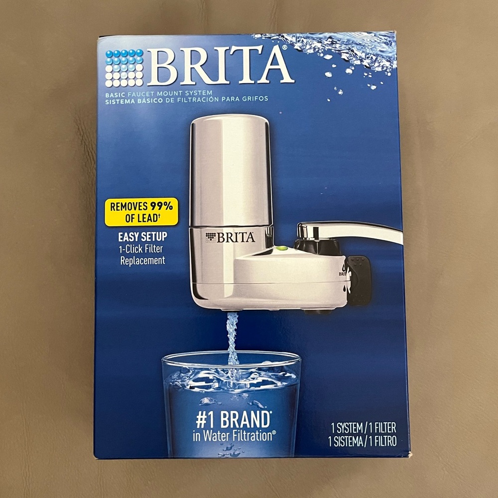 NEW Brita Basic Faucet Mount Filter System - Chrome 35618 - Removes 99% of Lead